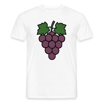 Weintrauben grün Weinrebe Wein Geschenk  - Männer T-Shirt - Weiß - Vorne - AI Model Male 178 dark (178cm)