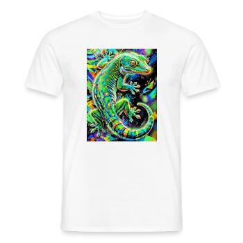 Gecko - Men's T-Shirt - white - Front - AI Model Male 178 dark (178cm)