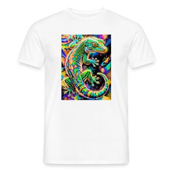 Gecko - Männer T-Shirt - Weiß - Vorne - AI Model Male 178 dark (178cm)