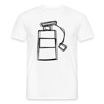 Feuerlöscher handgezeichnet - Männer T-Shirt - Weiß - Vorne - AI Model Male 178 dark (178cm)