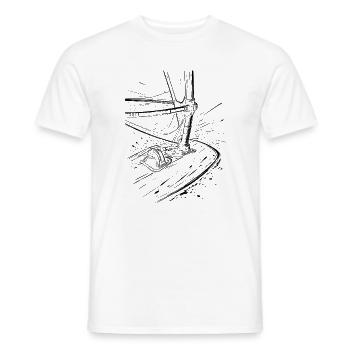 Windsurfen - Männer T-Shirt - Weiß - Vorne - AI Model Male 178 dark (178cm)
