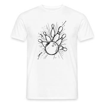Bowling - Männer T-Shirt - Weiß - Vorne - AI Model Male 178 dark (178cm)