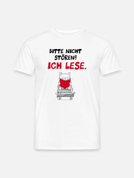 Bitte nicht stören, ich lese! - Männer T-Shirt - Weiß