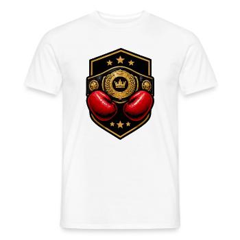 Königskämpfer Shield Boxen - Männer T-Shirt - Weiß - Vorne - AI Model Male 178 dark (178cm)