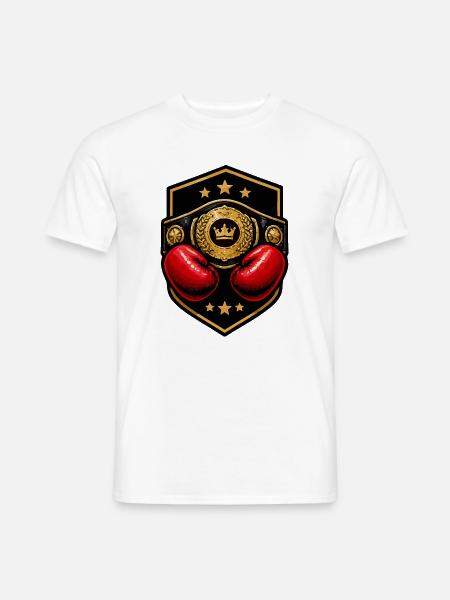 Königskämpfer Shield Boxen - Männer T-Shirt - Weiß