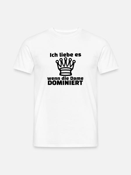 Schach_Dame - Männer T-Shirt - Weiß