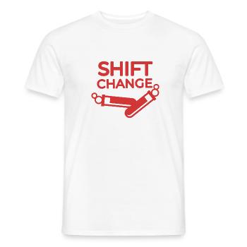 Shift Change - Männer T-Shirt - Weiß - Vorne - AI Model Male 178 dark (178cm)
