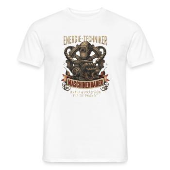 EnergieTechniker Maschinbauer Kraft - Männer T-Shirt - Weiß - Vorne - AI Model Male 178 dark (178cm)
