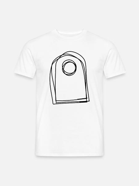 Flaschenanhänger handgezeichnet - Männer T-Shirt - Weiß