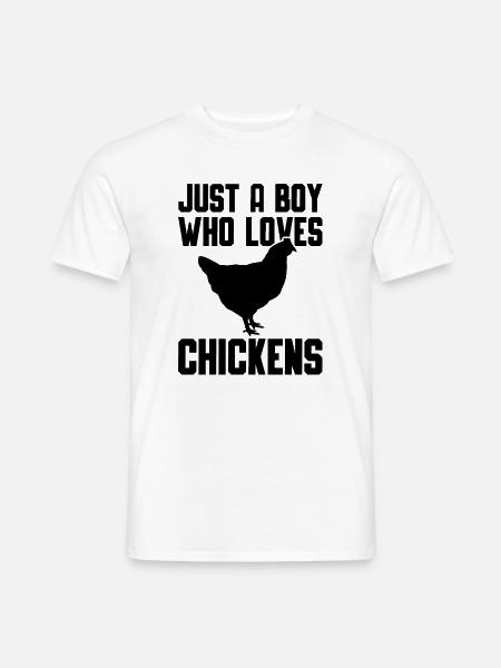 Huhn Liebhaber Statement - Männer T-Shirt - Weiß