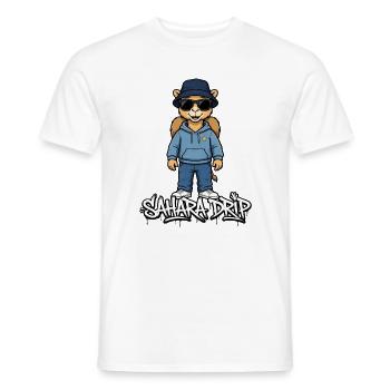 Sahara Drip Camel Streetwear - Männer T-Shirt - Weiß - Vorne - AI Model Male 178 dark (178cm)