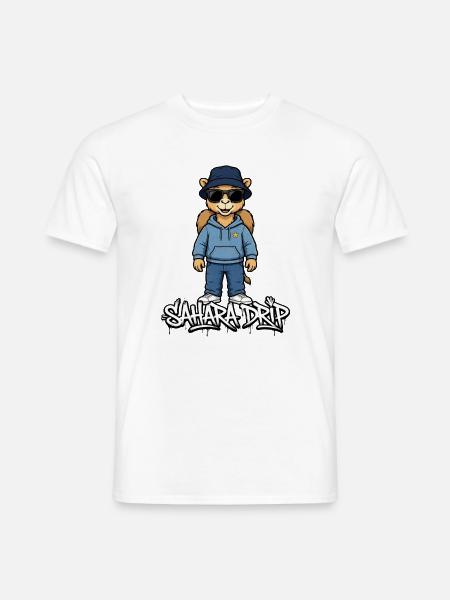Sahara Drip Camel Streetwear - Männer T-Shirt - Weiß