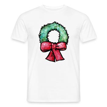 Grüne Afro-Krone mit roter Schleife - Männer T-Shirt - Weiß - Vorne - AI Model Male 178 dark (178cm)