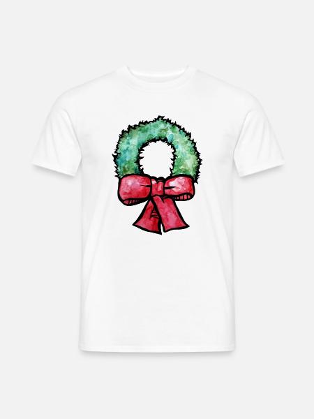 Grüne Afro-Krone mit roter Schleife - Männer T-Shirt - Weiß