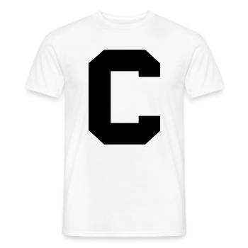C - Männer T-Shirt - Weiß - Vorne - AI Model Male 178 dark (178cm)