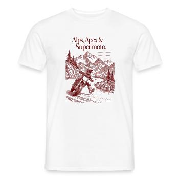 Alps and Apex - Supermoto - Männer T-Shirt - Weiß - Vorne - AI Model Male 178 dark (178cm)