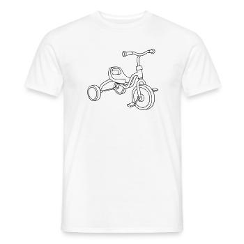 Tricycle for kids - Men's T-Shirt - white - Front - AI Model Male 178 dark (178cm)
