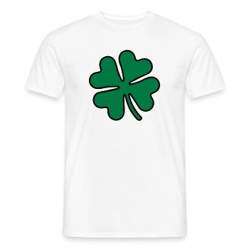 Cloverleaf - Shamrock - Men's T-Shirt - white - Front - AI Model Male 178 dark (178cm)