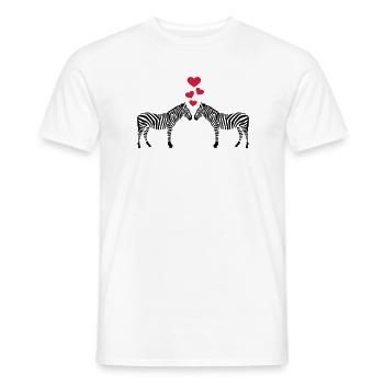 Zebras - Männer T-Shirt - Weiß - Vorne - AI Model Male 178 dark (178cm)