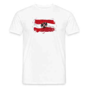 Austria Flag - Männer T-Shirt - Weiß - Vorne - AI Model Male 178 dark (178cm)