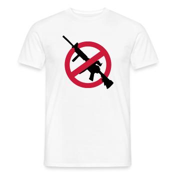 Anti armes contre armes Arme fusils de démolition - T-shirt homme - blanc - Devant - AI Model Male 178 dark (178cm)