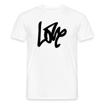AMOUR - T-shirt homme - blanc - Devant - AI Model Male 178 dark (178cm)