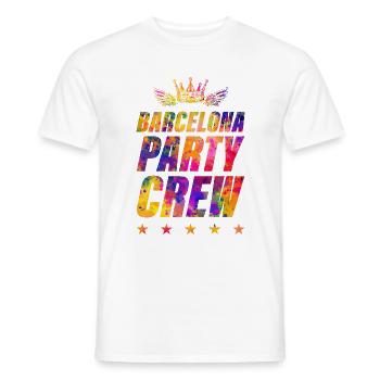 Équipe de fête de Barcelone - T-shirt homme - blanc - Devant - AI Model Male 178 dark (178cm)