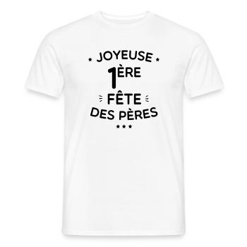 fete des peres 3 - T-shirt homme - blanc - Devant - AI Model Male 178 dark (178cm)