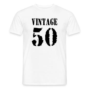 Vintage 1950 - Jahrgang 50 - Party Vector - Männer T-Shirt - Weiß - Vorne - AI Model Male 178 dark (178cm)