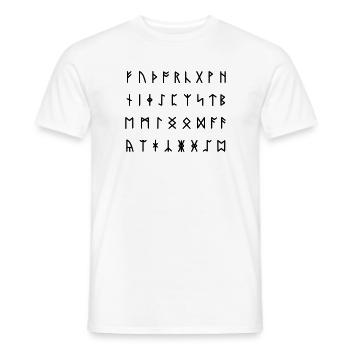 Runic Alphabet [Futhorc] - Men's T-Shirt - white - Front - AI Model Male 178 dark (178cm)
