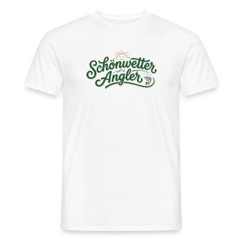Schönwetter Angler - Männer T-Shirt - Weiß - Vorne - AI Model Male 178 dark (178cm)