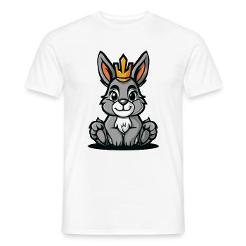 Couronne de bande dessinée de lapin - T-shirt homme - blanc - Devant - AI Model Male 178 dark (178cm)