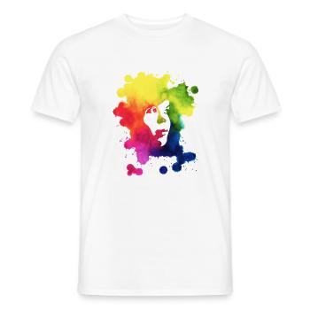 Ink Portrait - Männer T-Shirt - Weiß - Vorne - AI Model Male 178 dark (178cm)