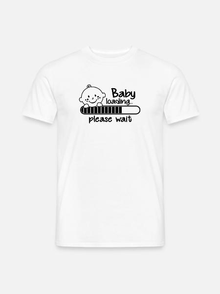 Baby Loading T Shirt - Männer T-Shirt - Weiß