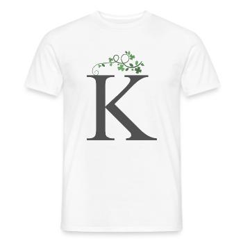 K with Shamrocks - Men's T-Shirt - white - Front - AI Model Male 178 dark (178cm)