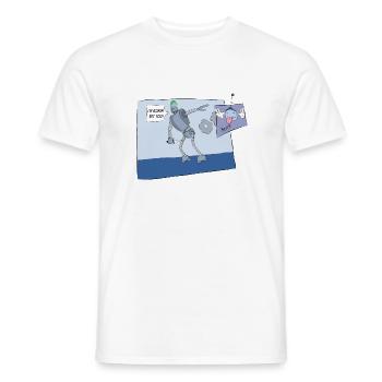 Dumme Roboter - Männer T-Shirt - Weiß - Vorne - AI Model Male 178 dark (178cm)