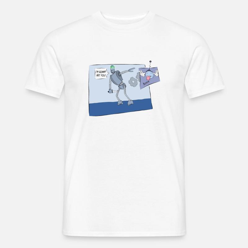 Dumme Roboter - Männer T-Shirt - Weiß