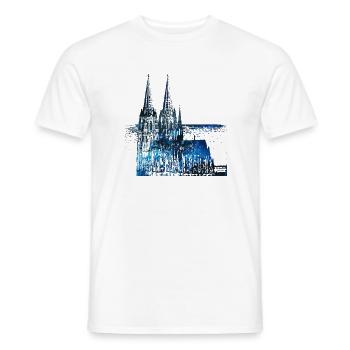 Köln Kölner Dom Cologne Deutschland Germany - T-shirt homme - blanc - Devant - AI Model Male 178 dark (178cm)