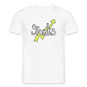 stonk - Männer T-Shirt - Weiß - Vorne - AI Model Male 178 dark (178cm)