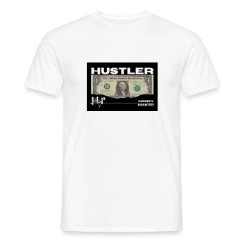 Hustler - Men's T-Shirt - white - Front - AI Model Male 178 dark (178cm)
