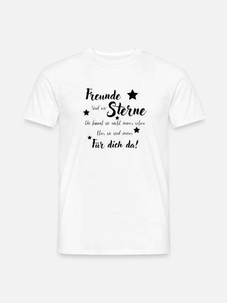 Freunde sind wie Sterne - Männer T-Shirt - Weiß
