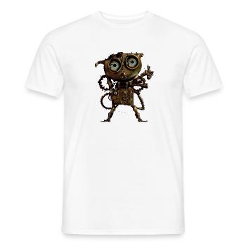 Steampunk Robby - Männer T-Shirt - Weiß - Vorne - AI Model Male 178 dark (178cm)