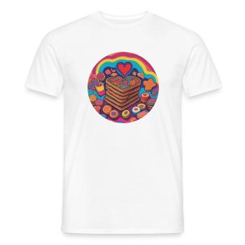 FOOD1 by AUDLA - Männer T-Shirt - Weiß - Vorne - AI Model Male 178 dark (178cm)