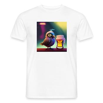 mit einem Bier - Männer T-Shirt - Weiß - Vorne - AI Model Male 178 dark (178cm)