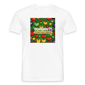 Tomate ist nicht gleich Tomate - Männer T-Shirt - Weiß - Vorne - AI Model Male 178 dark (178cm)