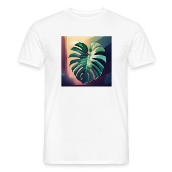 Monstera Leaf - Männer T-Shirt - Weiß - Vorne - AI Model Male 178 dark (178cm)