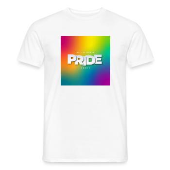 Lasst uns den Pride Month Feiern - Männer T-Shirt - Weiß - Vorne - AI Model Male 178 dark (178cm)