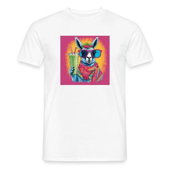 Llama - Männer T-Shirt - Weiß - Vorne - AI Model Male 178 dark (178cm)