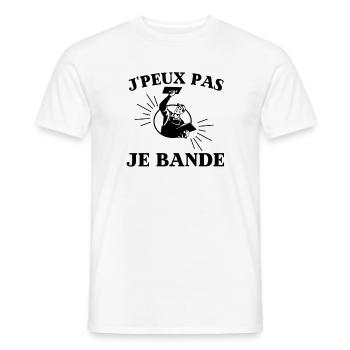 humour plaquiste Cadeau jointeur je bande - T-shirt homme - blanc - Devant - AI Model Male 178 dark (178cm)