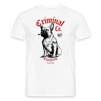 Criminal & Co. Bully Dog - Männer T-Shirt - Weiß - Vorne - AI Model Male 178 dark (178cm)